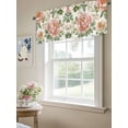 thumbnail image 6 of Pink Botanical Peony Curtain Valances for Windows, Spring Farmhouse Floral Kitchen Valance Window Treatment, Light Filtering Block Curtains for Bathroom/Bedroom/Living Room 42'' x 18'', 6 of 9