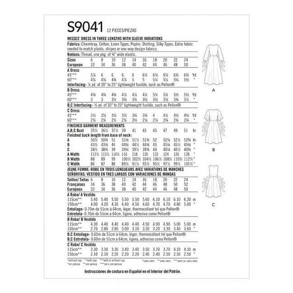 Simplicity Patterns 16-18-20-22-24