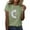 Cyan, variant on LYMAYTER S-6XL Women Casual T-Shirt Summer Prints Crew Neck Tees Vintage Short Sleeve Loose Top