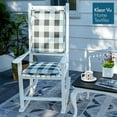 thumbnail image 5 of Klear Vu Porch Rocking Chair Cushions Set, Suitable for Living Room Rockers, Stylish Seat and Back Pads Include Fabric Ties, 20" X 17" X 2”, Gray, 5 of 6