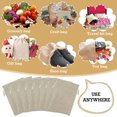 thumbnail image 4 of Cotton Bag 8 pieces Cotton Drawstring Bags 25 x 30cm Bread Bags Reusable Fruit and Vegetable Bags in Vegetable Canvas Shopping Nets DIY Vegetable Net, 4 of 5