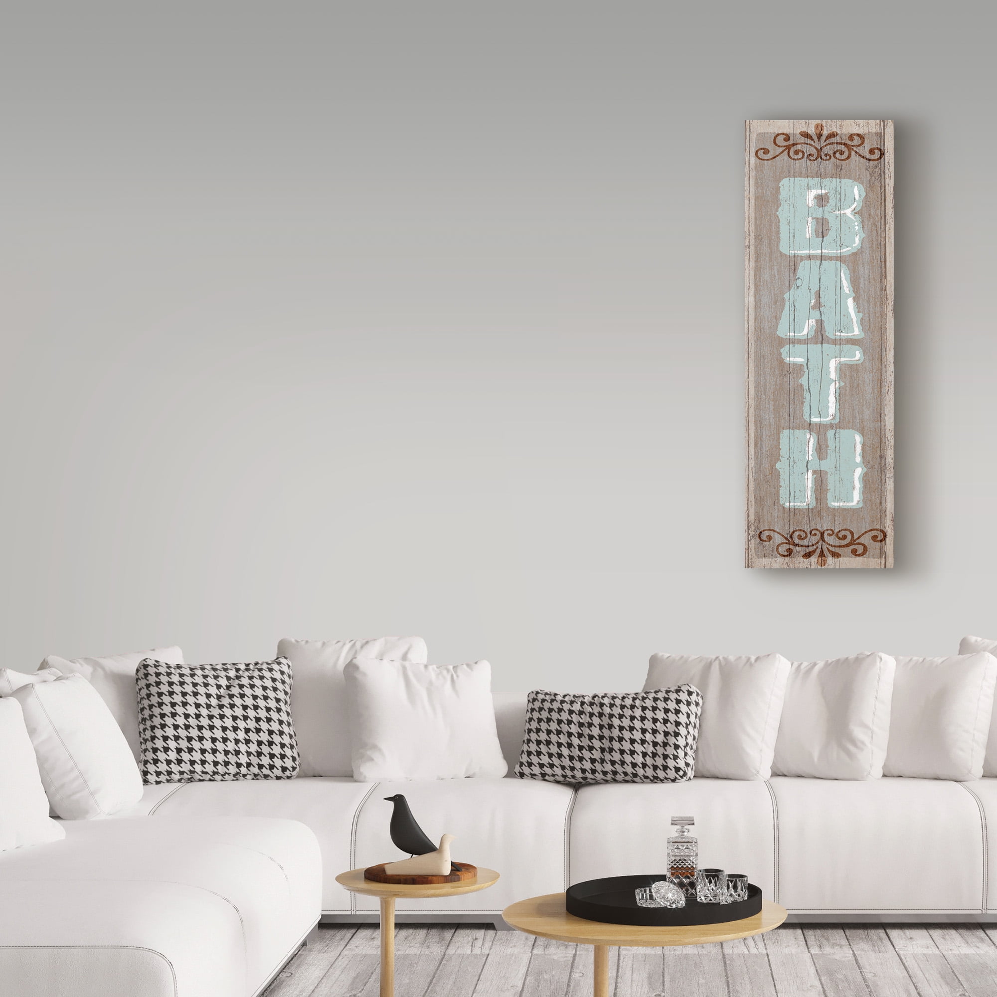 Trademark Fine Art 'Bath Sign 1' Canvas Art by Art Licensing Studio