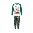 thumbnail image 2 of Elippeo Christmas Pajamas for Family Long Sleeve Santa Snowman Reindeer Print Tops + Pants Set Winter Sleepwear, 2 of 10