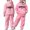 1-Pink702, variant on WOYY Girls Outfits Casual Sports Long Sleeve Hoodie Joggers Sweatsuit for Kids, Sizes 2-13