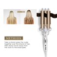 thumbnail image 4 of Curling Hair Styler Ceramic Triple Barrel Waver Styling Professional Iron Tool, 4 of 11