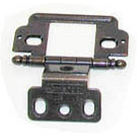 Inset Cabinet Doors - A03180TB DAE CM Amerock Full Inset Partial Wrap Free Swinging Ball Tip Hinge For 0.75 in. Doors, Dark Antique English