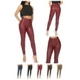 thumbnail image 6 of Moa Collection Women's Solid Faux Leggings/jegging Pants, 6 of 6
