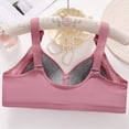 thumbnail image 4 of Dwellite Bra for Women 2026 Front Closure No Underwire Comfort Senior Wireless Full Coverage Bra Pink 40, 4 of 6