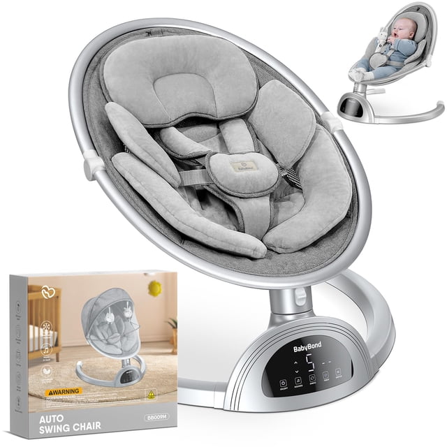 Baby Swing BabyBond Bluetooth con música, 3 posiciones de asiento