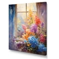 thumbnail image 2 of Designart "French Window View in Orange and Green IV" Floral Canvas Wall Art - Traditional Blue Window Bedroom Canvas Wall Art, 2 of 6