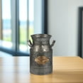 thumbnail image 2 of DINHEAROM 2Pcs Iron Flowerpot In Retro Flowers Container Shape Suitable For Planting Real Or Artificial Plants, 2 of 7