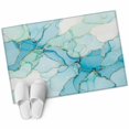 thumbnail image 2 of Rectangle Area Rug 2x3ft,Gradient Teal Marble Texture Washable Carpet Non-Slip Runner Accent Rugs Indoor Floor Mat for Bedroom Living Room Decor,Abstract Watercolor Geometric, 2 of 9