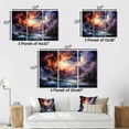 thumbnail image 4 of Designart Large Storms framed wall Art, Storm Power In Flow I , storms framed wall art decor, Pink Traditional Gold framed wall art, 40x30 inches Gold Frame, 4 of 5