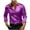 Purple, variant on Mens Stretch Dress Shirts Long Sleeve Button Down Lapel Collar Satin Shirt for Formal Casual Business Party Wedding