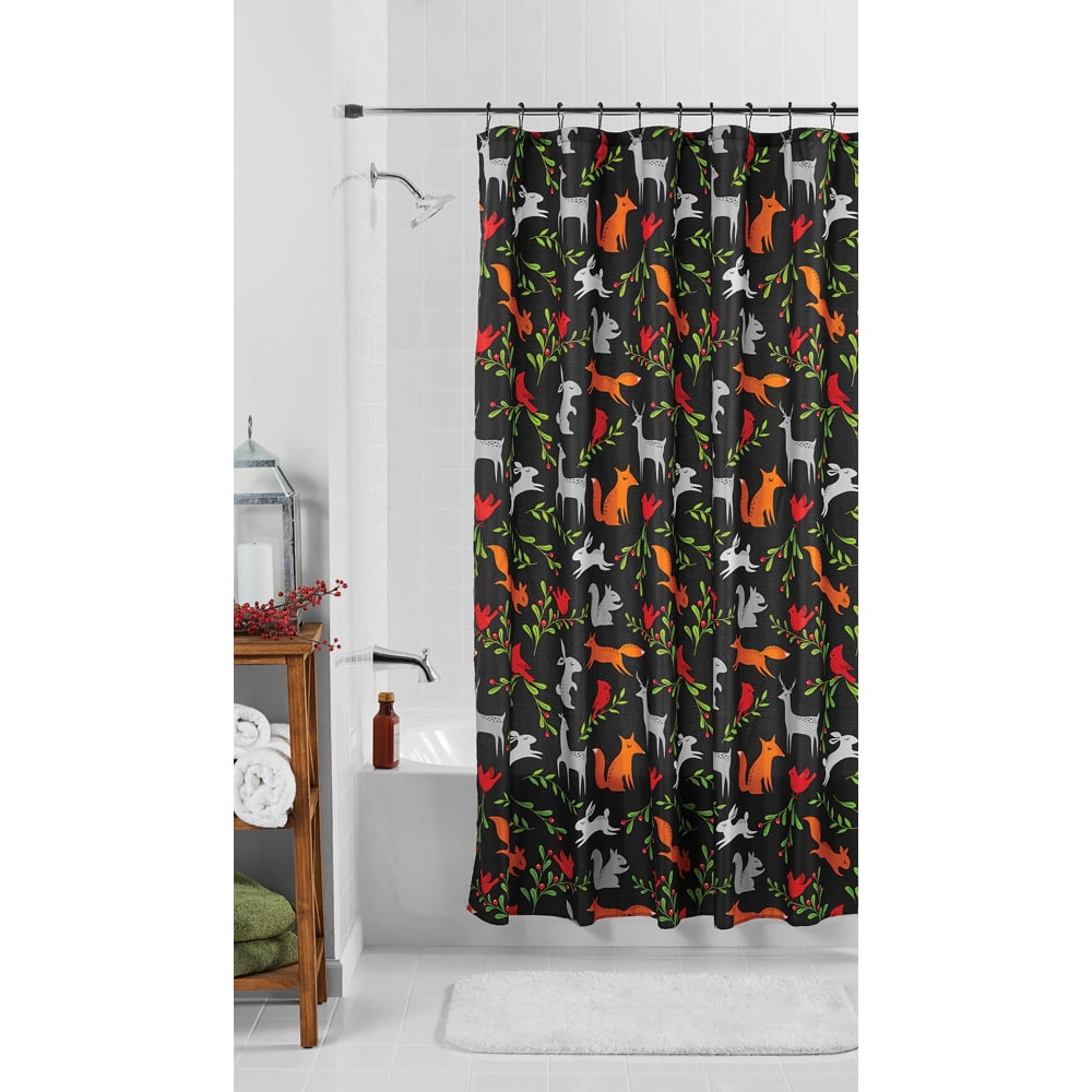New Christmas holiday Perva Shower Curtain Multiple designs Cat Dog Tree Truck