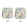 thumbnail image 5 of Picia Cute Dinosaur Pattern Women's 2 in 1 Athletic Running Shorts High Waisted Workout Casual Gym Sweat Shorts with Comfy Liner Zipper Pockets-X-Large, 5 of 9