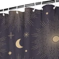 thumbnail image 4 of Gothic Shower Curtain Set - Dark Celestial Moon & Star Print, Mystical Cosmic Bath Decor, Waterproof Polyester 72"x84", Goth Aesthetic Gift, 4 of 5
