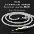 thumbnail image 3 of Mistaha T3 8 Core Pure Silver Cable 3.5mm MMCX Upgrade Earphone Cable For V90 TFZ, 3 of 8