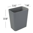 thumbnail image 2 of Qskely 4.5 Gallon Plastic Trash Can, Garbage Can,  3 Pack, Gray, 2 of 9