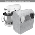 thumbnail image 2 of Grey and White Stand Mixer Cover, Doodle Style Botanical Leaves Pattern Shabby Ornamental, Kitchen Appliance Organizer Bag Cover with Pockets, 5 Quarts, Grey White, by Ambesonne, 2 of 4