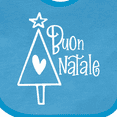 thumbnail image 4 of Inktastic Buon Natale Christmas Tree with Heart and Star Boys or Girls Baby Bib, 4 of 4