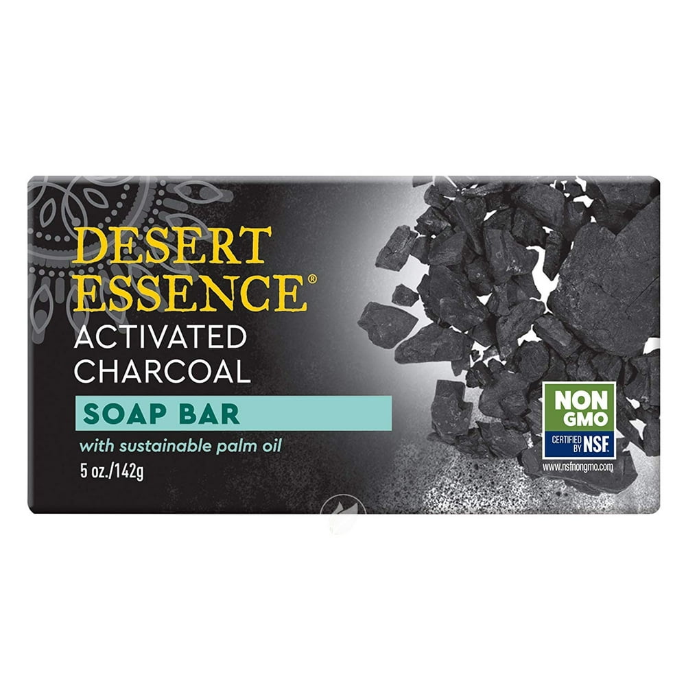 DESERT ESSENCE Activated Charcoal Soap Bar 5 OUNCE, Pack of 2 Walmart