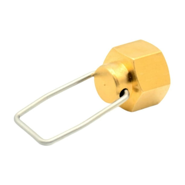 Tapa de repuesto para cilindro de tanque de gas, tapa sellada, pequeña, portátil, universal de latón Con asa