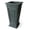 Charcoal, variant on Algreen Covington Planter, Self-Watering Planter, Tall Square Taper, 27-In. Height by 14-In., Black