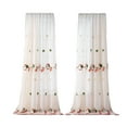 thumbnail image 2 of Fmbmuo White Christmas Curtains Santa Claus UV Resistant Semi-Sheer Decorations， Fade Proof 1 pcs Rod Pocket Bohemian Window Curtains， Bedroom/Living Room,84 Inch, 2 of 5