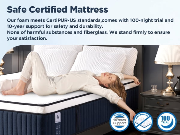DIGLANT 14Inch Full Hybrid Soft Medium Plush Memory Foam Mattress, Full Size Mattress with 7-Zone Pocket Springs, Mattress in a Box for Pressure Relief, CertiPUR-US Certified