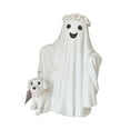 thumbnail image 4 of Estatua de perro caminando, decoración de mesa para Halloween, escultura artística, figura de perro para escritorio Blanco, 4 of 9