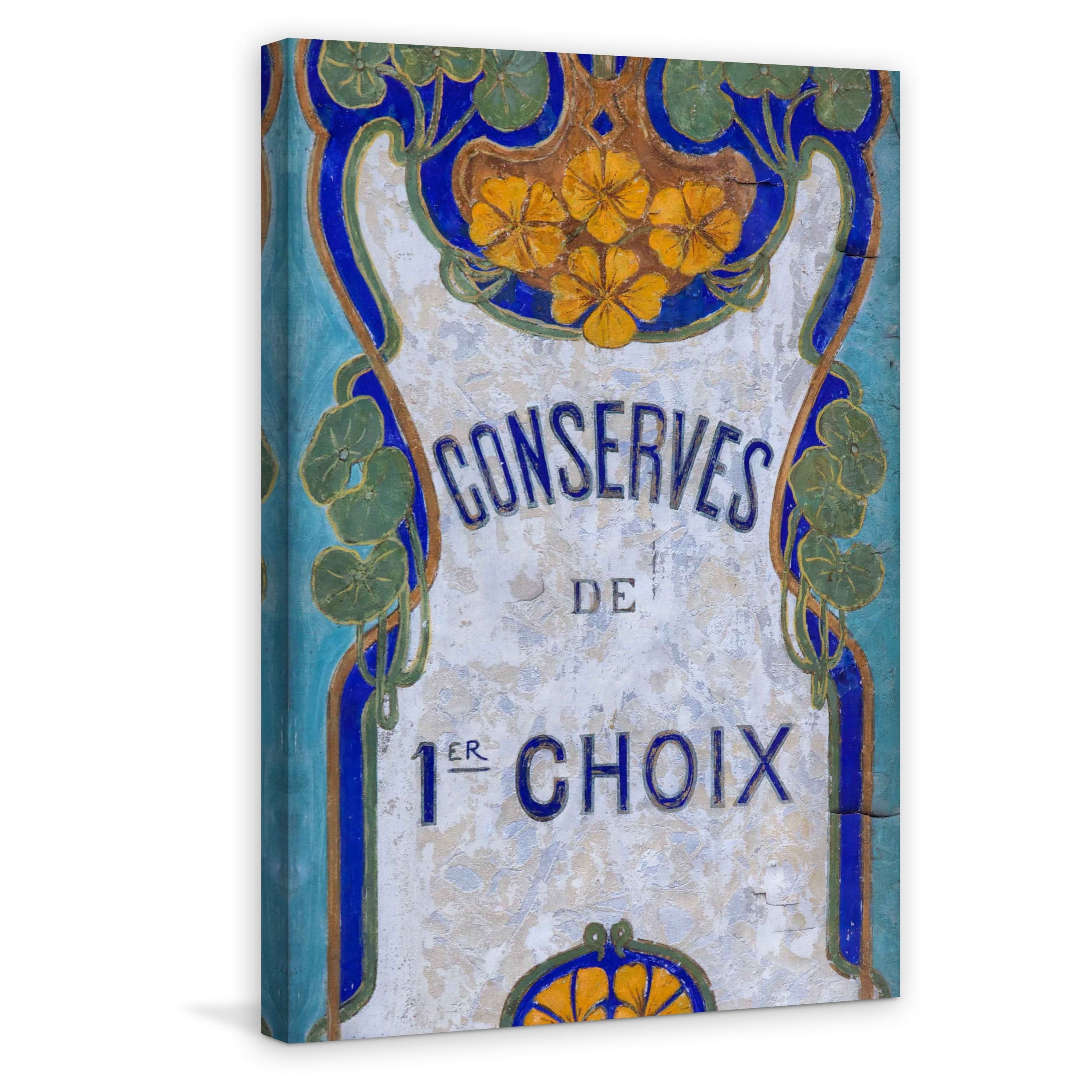 "Paris Art Nouveau Sign" Painting Print on Wrapped Canvas