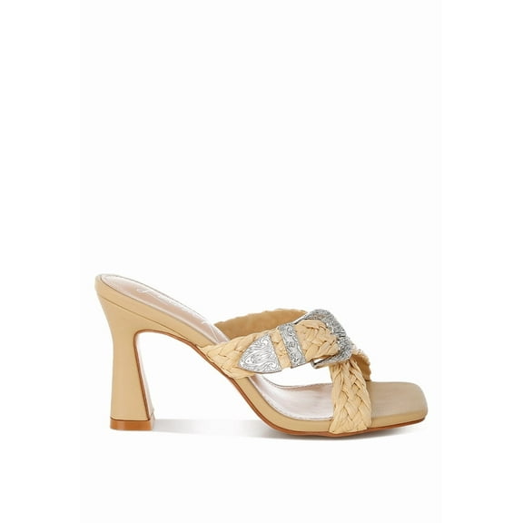 London Rag Nimaya Braided Criss-Cross Strap Womens Sandals