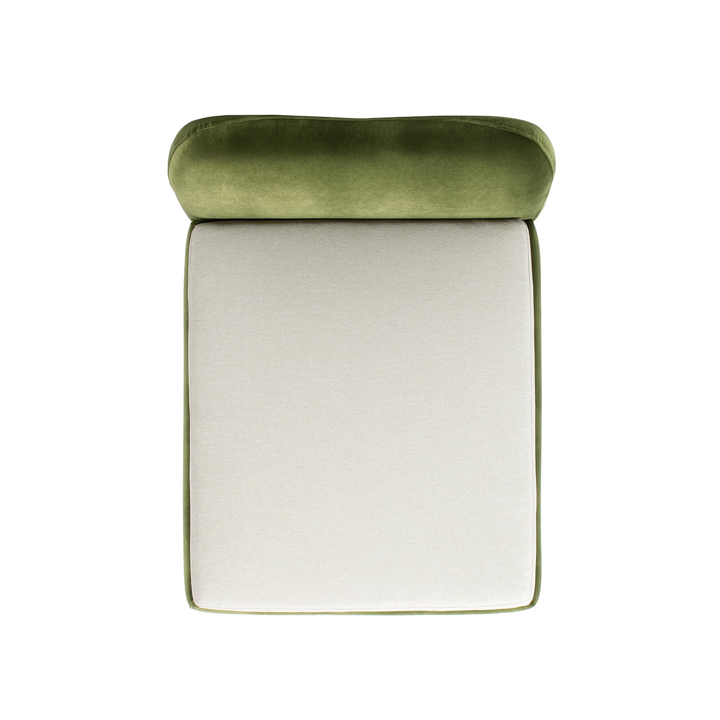 Roman Upholstered Small to Medium Pet Bed Dog or Cat, Olive Green Performance Velvet
