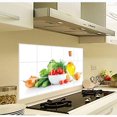 thumbnail image 3 of TUPXEF Autoadhesivo Frutas Verduras Pegatinas de pared impermeables Vinilo PVC Anti Aceite Cocina Papel pintado Resistencia al calor, 75 * 45 cm Vhermosa LN-1524, 3 of 5