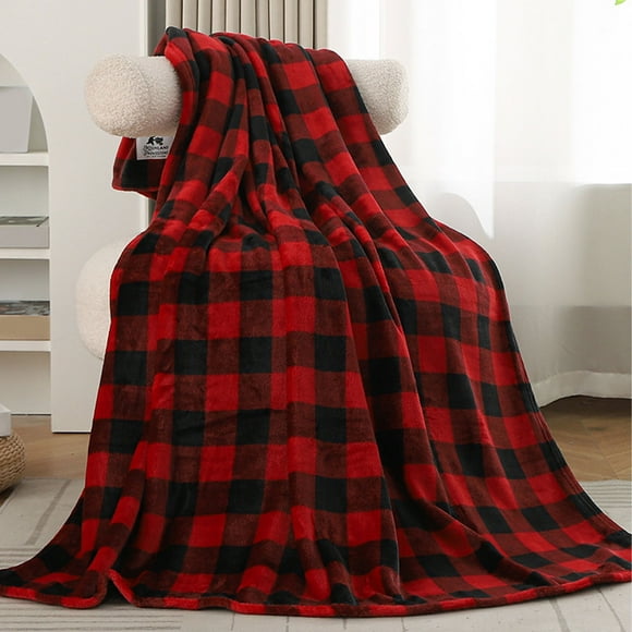 RKSTN Christmas Blanket Christmas Blanket Christmas Holiday Blanket Printed Flannel Blanket Polyester Double Sided Velvet Blanket Christmas Throw