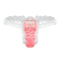 thumbnail image 1 of Gibobby conjunto de bragas Open Butt Mens Briefs G-string Lace Sexy Tanga Ropa interior Bragas Low (Rosa, L), 1 of 5