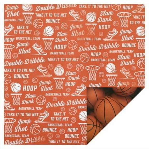 Recollections Basketball Double-Sided Cardstock Paper, 12" x 12", 48 Pack