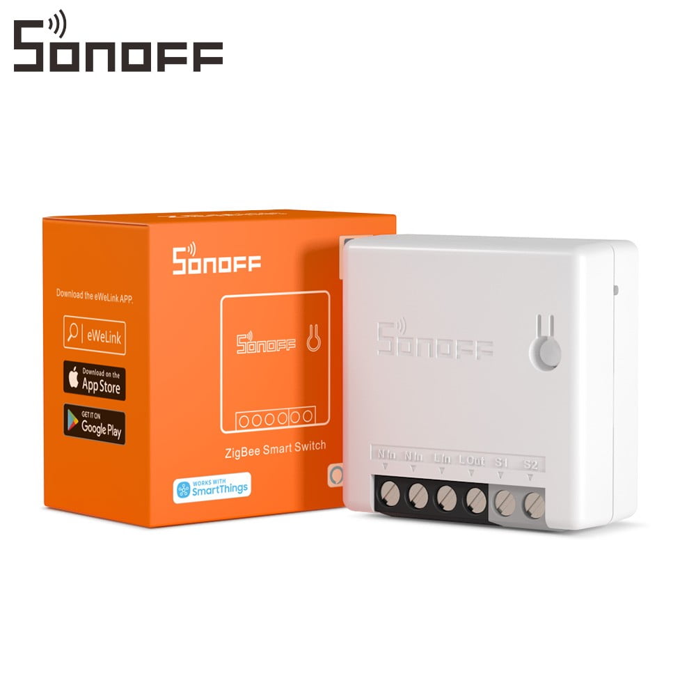 SONOFF Mini Two-way, Works with Alexa, SmartThings Hub, Philips Hue, Google ZBBridge, ZigBee Hub Required - Walmart.com
