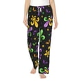 thumbnail image 2 of Kdxio Women's Comfy Stretch Mardi Gras Carnival4Print Drawstring Pajama Pants-Medium, 2 of 9