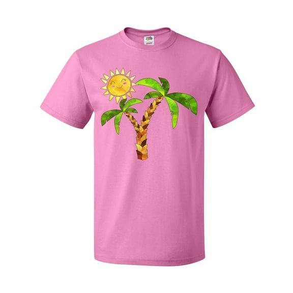 Inktastic Palm Trees with Cute Smiling Sun T-Shirt