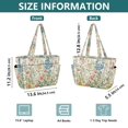 thumbnail image 4 of FORMRS Tote Bag for Women Quilted Large Capacity Travel Work Carry On Shoulder Handbag, Colorful Wildflowers, 4 of 7