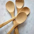 thumbnail image 4 of Beille 4pc Small Bamboo Wooden Spoons Kitchen Utensils Cooking Baking Supplies 7.5 Inches, 4 of 10