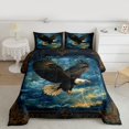 thumbnail image 2 of Homewish Wildlife Eagle 2pcs Bedding Comforter Set For Kids Children Teens,Woodland Animal Twin Comforter Sets,Abstract Lightning Breathable Bedding Set,Exotic Style Bedroom Decor,Reversible, 2 of 8
