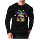 thumbnail image 1 of Camisetas Casuales de los Hombres de Moda Suelta Elástica Fitness Home Carnaval Impreso de Manga Larga con Cuello Redondo con Poliéster Suave, Top Transpirable, 1 of 5
