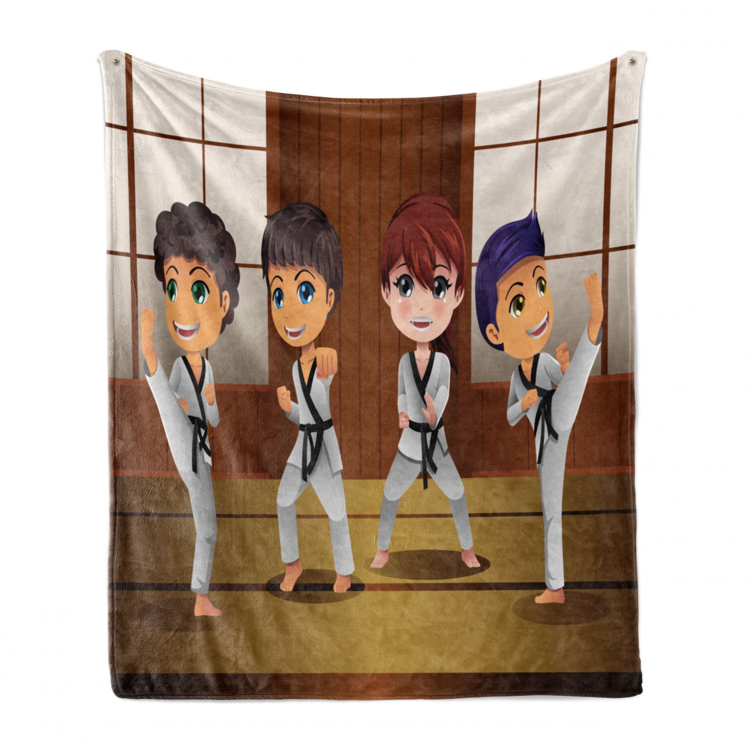 Personalized Karate Blanket  for Women Cool Customized Blanket for Karate Kids Martial Arts Blanket Gift for Children and Adults