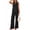 Black, variant on Anygrew Women's 2 Piece Matching Lounge Sets Summer Outfits Tracksuit Asymmetrical Split Tank Tops Wide Leg Pants With Pockets