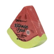 (4 pack) Onyx Bathhouse Watermelon Splash 4 oz Shaped Bath Bomb, Red, Green