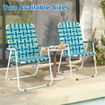 thumbnail image 4 of Ktaxon 1Pc Oversize Patio Lawn Folding Chair, Outdoor Webbed Portable Seating, Lightweight Steel Beach Dining Chair for Outdoor Yard, Garden (Blue, Oversized), 4 of 8