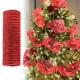 thumbnail image 2 of Christmas Plastic ribbon,Christmas Home Decor,Ribbon for Bow Making,Polyester Ribbon for Wreaths,Gift Wrapping,Floral Bouquets,Burlap Bows,Outdoor Wreath Decor,DIY Crafts Floral Wrap(Red), 2 of 8